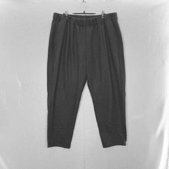 Eileen Fisher -women’s 100% wool flannel pull on pant Tapered ankle pants SZ XL - Picture 2 of 6